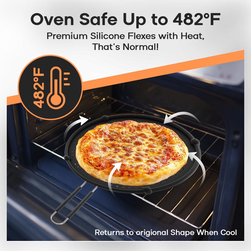 Beckon Ware Splatter Screen for Frying Pan | USA Brand | 13-Inch Black, Fit Pans (12" to 13") Silicone Grease Splatter Guard for Frying Pan and Stove by Beckon Ware - Image 5